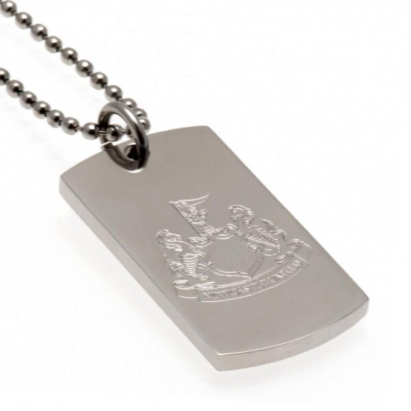 Official Newcastle United FC Engraved Dog Tag & Chain Official Newcastle United FC Engraved Dog Tag & Chain