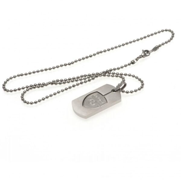 Official Arsenal FC Cut Out Crest Dog Tag & Chain Official Arsenal FC Cut Out Crest Dog Tag & Chain