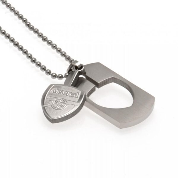 Official Arsenal FC Cut Out Crest Dog Tag & Chain Official Arsenal FC Cut Out Crest Dog Tag & Chain