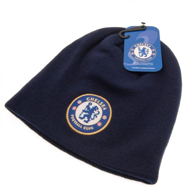 2304-Chelsea-FC-Beanie-NV-2-1 Official Chelsea FC Navy Beanie