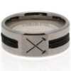 Official West Ham United FC Black Inlay Ring Small HM Official West Ham United FC Black Inlay Ring Small HM
