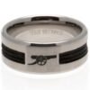 Official Arsenal FC Black Inlay Ring Small Official Arsenal FC Black Inlay Ring Small