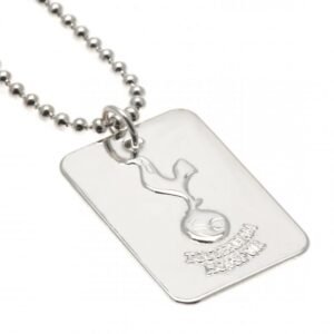 Official Tottenham Hotspur FC Silver Plated Dog Tag & Chain Official Tottenham Hotspur FC Silver Plated Dog Tag & Chain