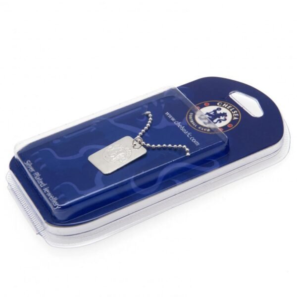 Official Chelsea FC Silver Plated Dog Tag & Chain