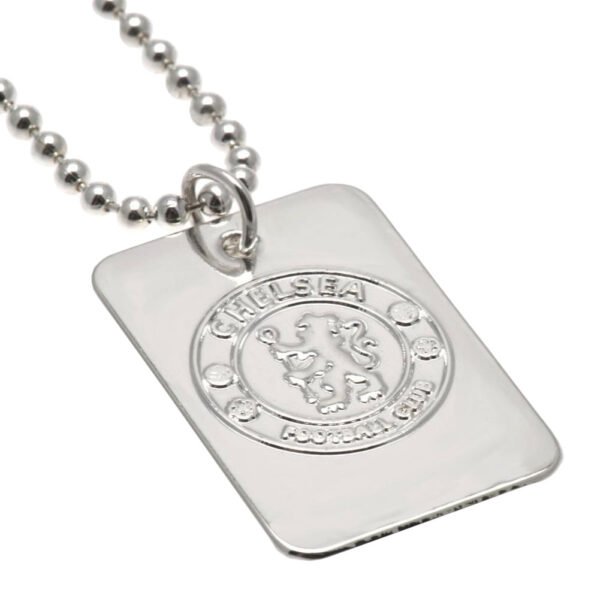 Official Chelsea FC Silver Plated Dog Tag & Chain