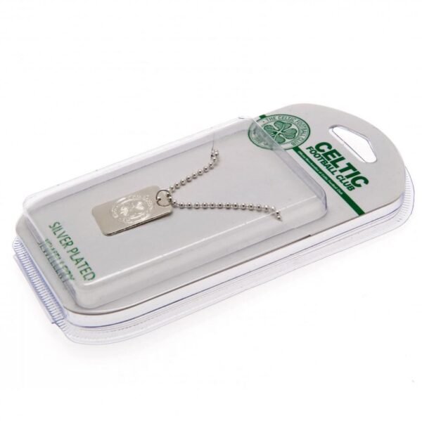 Official Celtic FC Silver Plated Dog Tag & Chain Official Celtic FC Silver Plated Dog Tag & Chain