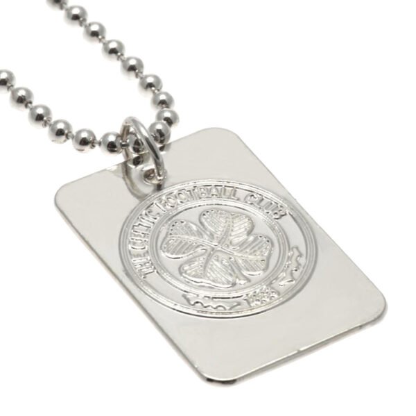 Official Celtic FC Silver Plated Dog Tag & Chain Official Celtic FC Silver Plated Dog Tag & Chain