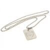 Official Arsenal FC Silver Plated Dog Tag & Chain Official Arsenal FC Silver Plated Dog Tag & Chain