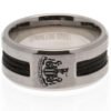 26712-Newcastle-United-FC-Black-Inlay-Ring Official Newcastle United FC Black Inlay Ring Medium