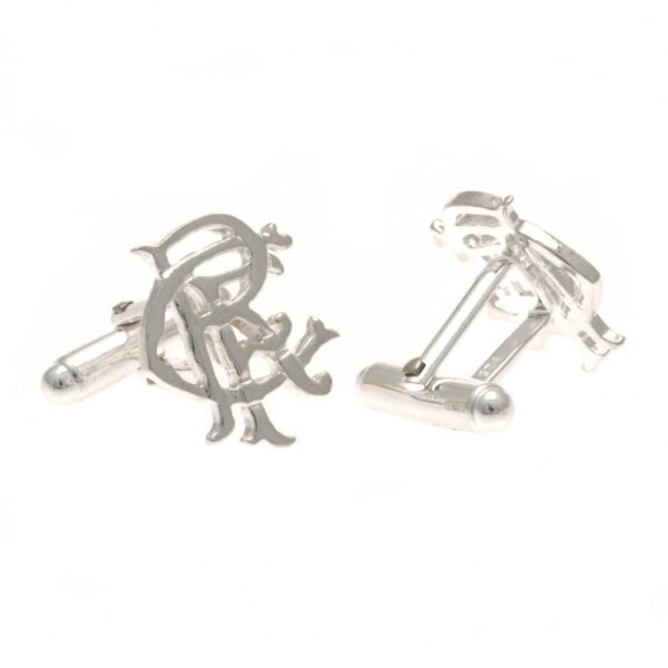 Official Rangers FC Sterling Silver Scroll Crest Cufflinks Official Rangers FC Sterling Silver Scroll Crest Cufflinks
