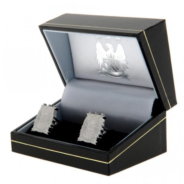 Official Manchester City FC Stainless Steel Formed Retro Cufflinks Official Manchester City FC Stainless Steel Formed Retro Cufflinks