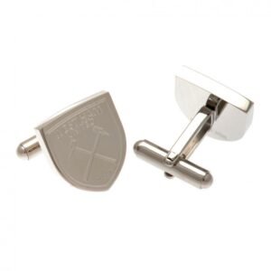 Official West Ham United FC Stainless Steel Formed Cufflinks Official West Ham United FC Stainless Steel Formed Cufflinks