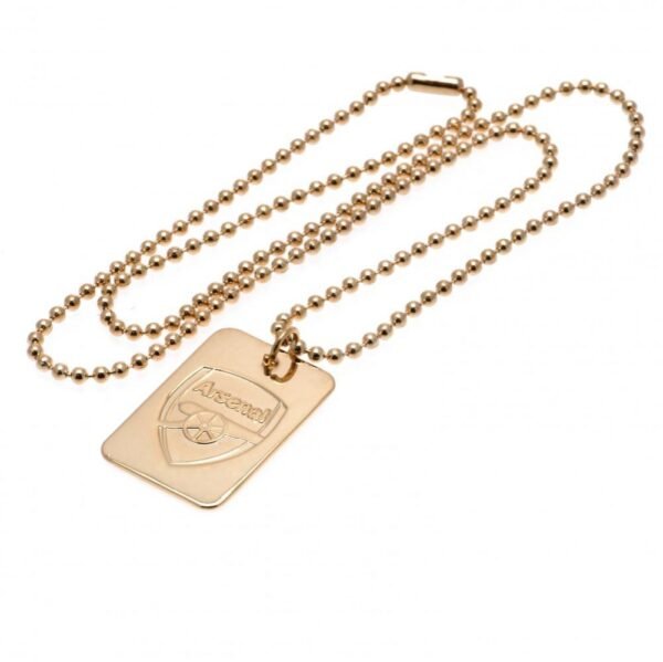 Official Arsenal FC Gold Plated Dog Tag & Chain Official Arsenal FC Gold Plated Dog Tag & Chain