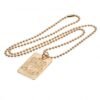 Official Liverpool FC Gold Plated Dog Tag & Chain Official Liverpool FC Gold Plated Dog Tag & Chain