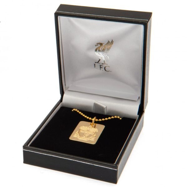 Official Liverpool FC Gold Plated Dog Tag & Chain Official Liverpool FC Gold Plated Dog Tag & Chain