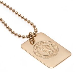 Official Chelsea FC Gold Plated Dog Tag & Chain Official Chelsea FC Gold Plated Dog Tag & Chain