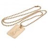 Official Tottenham Hotspur FC Gold Plated Dog Tag & Chain