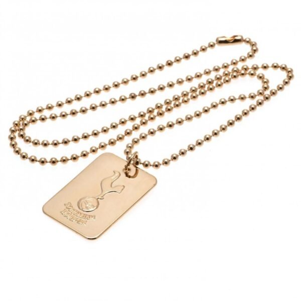 Official Tottenham Hotspur FC Gold Plated Dog Tag & Chain