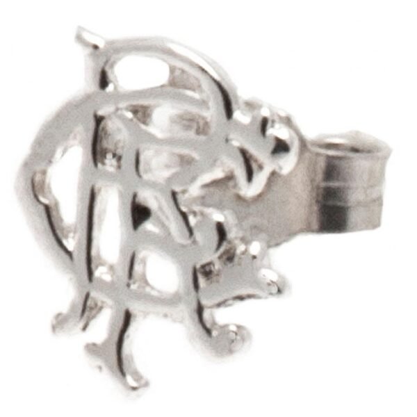 Official Rangers FC Scroll Crest Sterling Silver Stud Earring Official Rangers FC Scroll Crest Sterling Silver Stud Earring