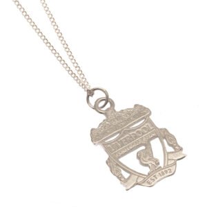 Official Liverpool FC Sterling Silver Pendant & Chain CR Large