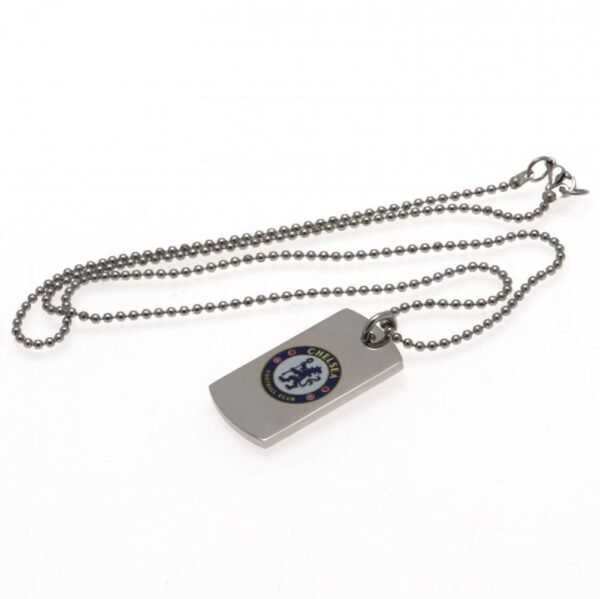 Official Chelsea FC Colour Crest Dog Tag & Chain Official Chelsea FC Colour Crest Dog Tag & Chain