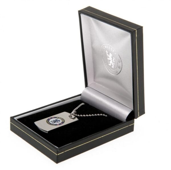 Official Chelsea FC Colour Crest Dog Tag & Chain Official Chelsea FC Colour Crest Dog Tag & Chain
