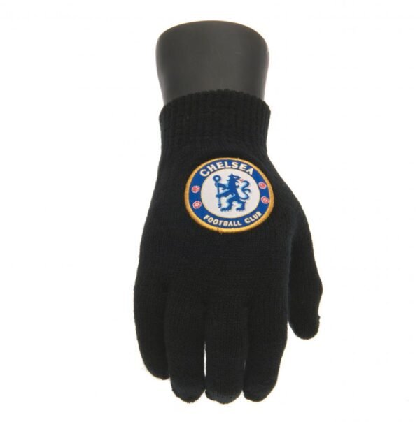 49875-Chelsea-FC-Knitted-Gloves-Junior-1-1 Official Chelsea FC Knitted Gloves Junior
