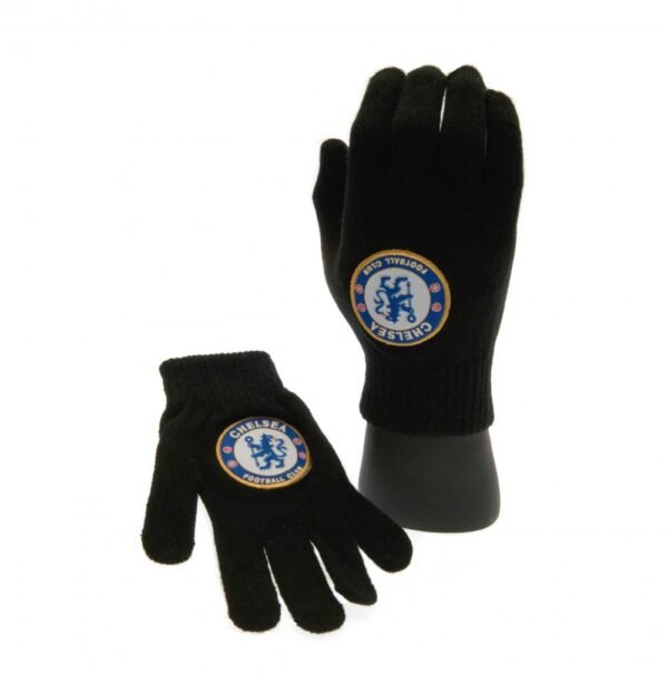 49875-Chelsea-FC-Knitted-Gloves-Junior-2 Official Chelsea FC Knitted Gloves Junior