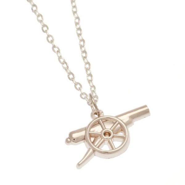 Official Arsenal FC Silver Plated Pendant & Chain GN Official Arsenal FC Silver Plated Pendant & Chain GN