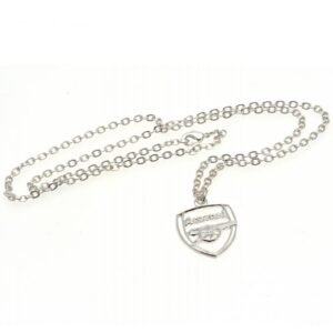 Official Arsenal FC Silver Plated Pendant & Chain