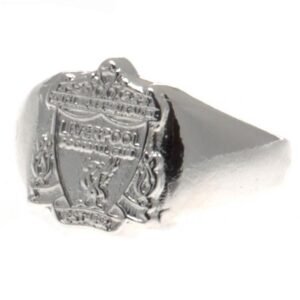 Official Liverpool FC Silver Plated Crest Ring Small Official Liverpool FC Silver Plated Crest Ring Small