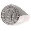 Official Chelsea FC Silver Plated Crest Ring Small Official Chelsea FC Silver Plated Crest Ring Small