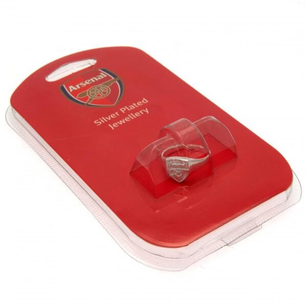6015-Arsenal-FC-Silver-Plated-Crest-Ring-1-1 Official Arsenal FC Silver Plated Crest Ring Large