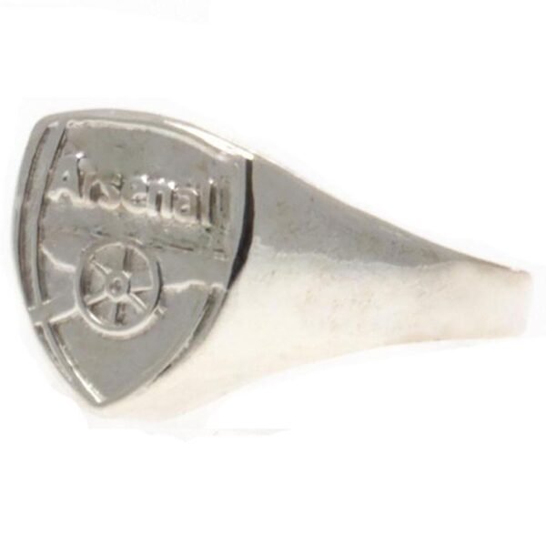 6015-Arsenal-FC-Silver-Plated-Crest-Ring-2 Official Arsenal FC Silver Plated Crest Ring Large