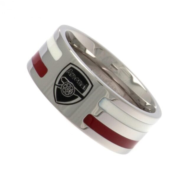 65950-Arsenal-FC-Colour-Stripe-Ring-1-1 Official Arsenal FC Colour Stripe Ring Medium