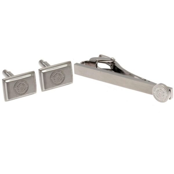 Official Leicester City FC Tie Slide & Cufflink Set Official Leicester City FC Tie Slide & Cufflink Set