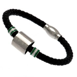 Official Celtic FC Colour Ring Leather Bracelet Official Celtic FC Colour Ring Leather Bracelet
