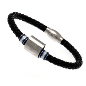 Official Chelsea FC Colour Ring Leather Bracelet Official Chelsea FC Colour Ring Leather Bracelet