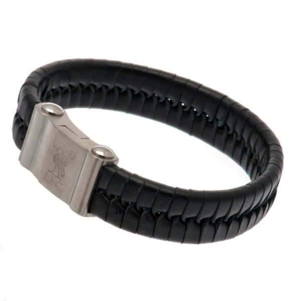 Official Liverpool FC Single Plait Leather Bracelet Official Liverpool FC Single Plait Leather Bracelet