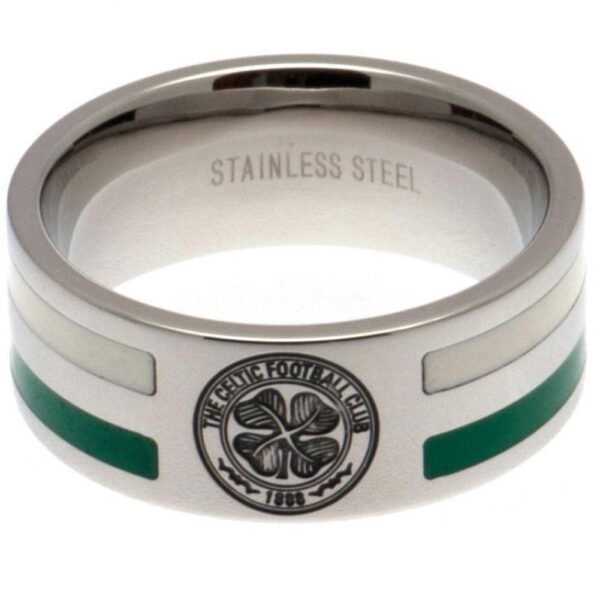 66026-Celtic-FC-Colour-Stripe-Ring Official Celtic FC Colour Stripe Ring Medium