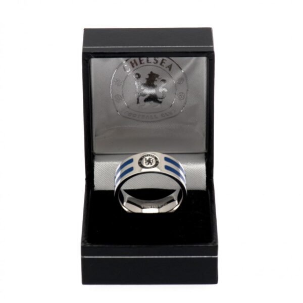 66027-Chelsea-FC-Colour-Stripe-Ring-2 Official Chelsea FC Colour Stripe Ring Medium