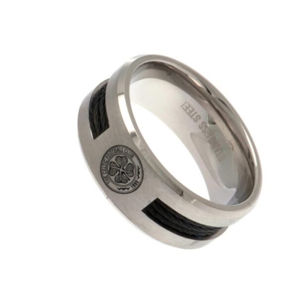 66994-Celtic-FC-Black-Inlay-Ring-1 Official Celtic FC Black Inlay Ring Large