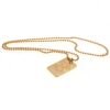 Official Celtic FC Gold Plated Dog Tag & Chain Official Celtic FC Gold Plated Dog Tag & Chain