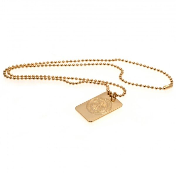 Official Celtic FC Gold Plated Dog Tag & Chain Official Celtic FC Gold Plated Dog Tag & Chain