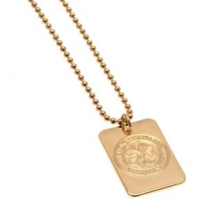 Official Celtic FC Gold Plated Dog Tag & Chain Official Celtic FC Gold Plated Dog Tag & Chain