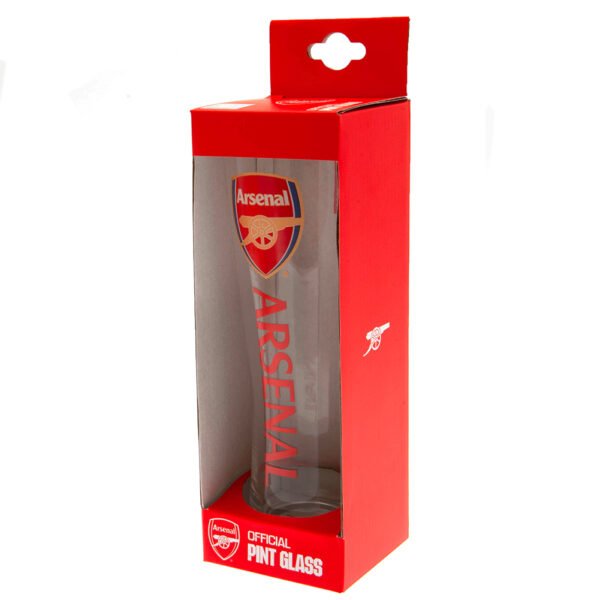 75353-Arsenal-FC-Tall-Beer-Glass-1-2 Official Arsenal FC Tall Beer Glass
