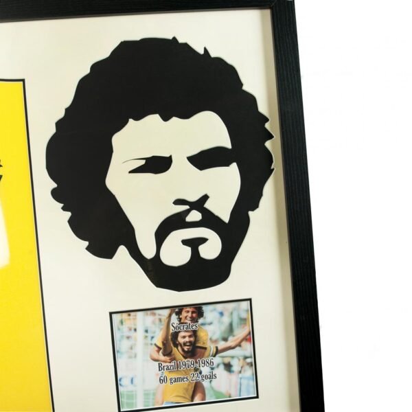 Official Brasil Socrates Signed Shirt Silhouette Official Brasil Socrates Signed Shirt Silhouette