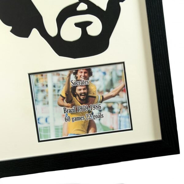 Official Brasil Socrates Signed Shirt Silhouette Official Brasil Socrates Signed Shirt Silhouette