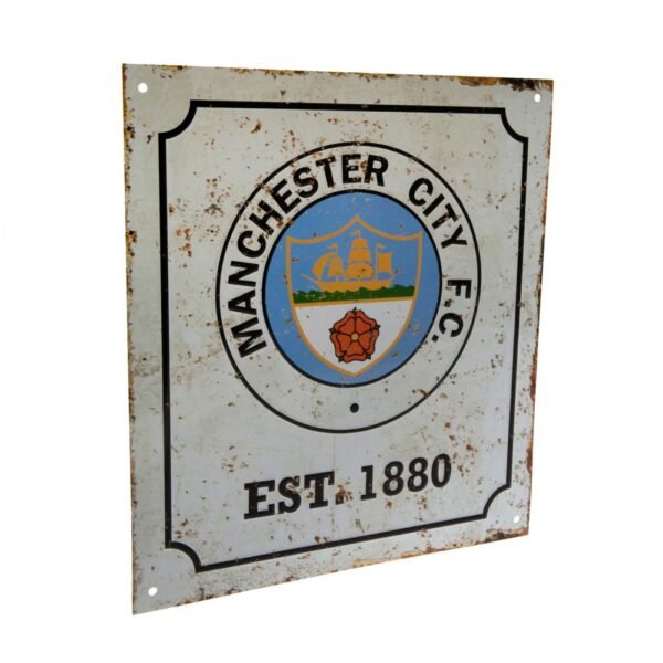 Official Manchester City FC Retro Logo Sign Official Manchester City FC Retro Logo Sign