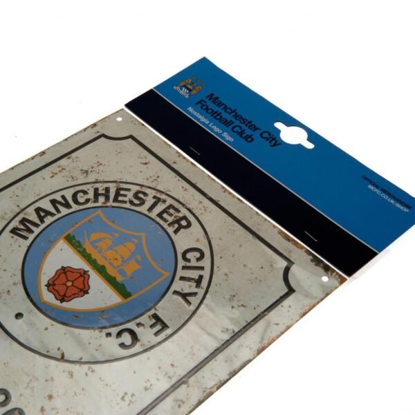 Official Manchester City FC Retro Logo Sign Official Manchester City FC Retro Logo Sign